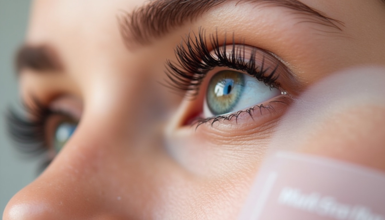 Femeie cu gene laminate perfect, ilustrând impactul preturilor laminare gene