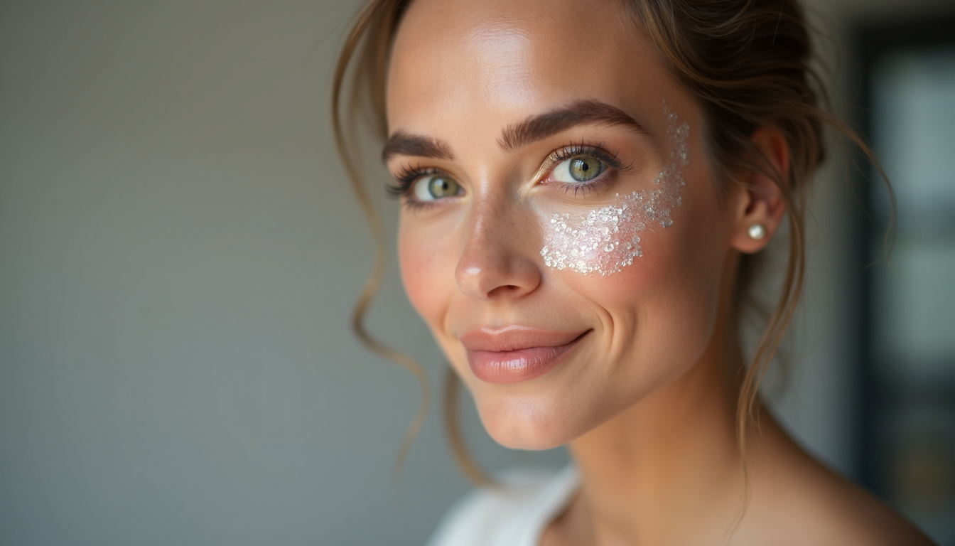 O reprezentare stilizată a tendințelor de beauty pentru 2026, inspirate de Elena Copaceanu, incluzând elemente de machiaj