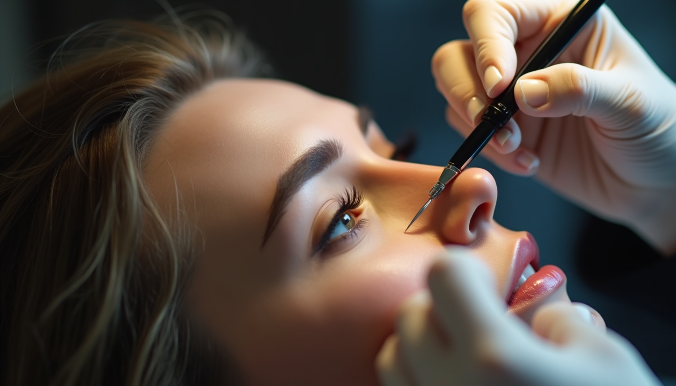O femeie cu sprâncene perfect conturate după microblading, ilustrând rezultatele procedurii de microblading în Ploiești
