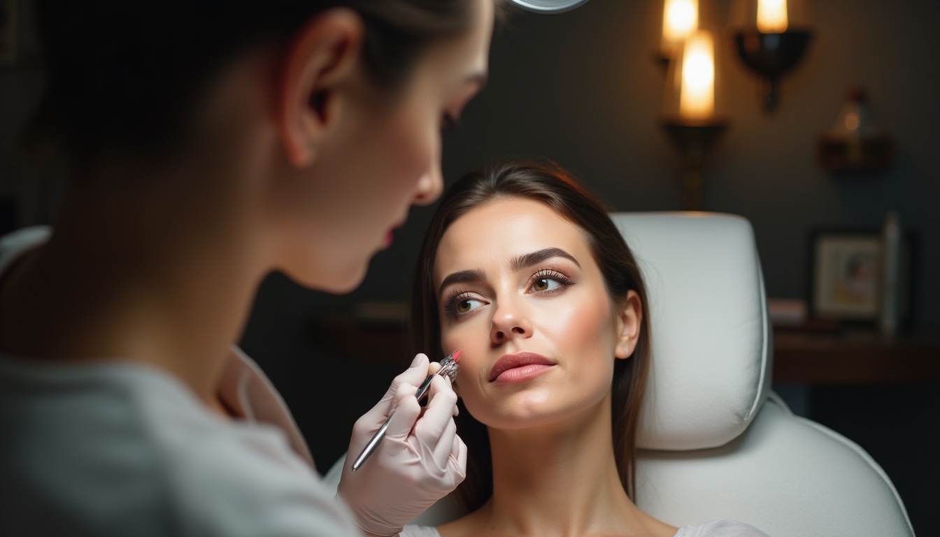 Femeie cu micropigmentare pleoape perfectă, zâmbind