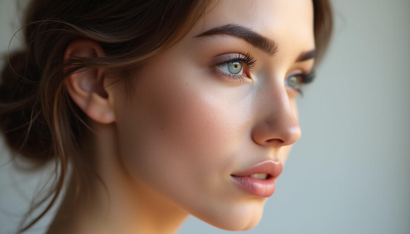 Femeie zâmbitoare cu sprâncene perfect definite după micropigmentare fir cu fir